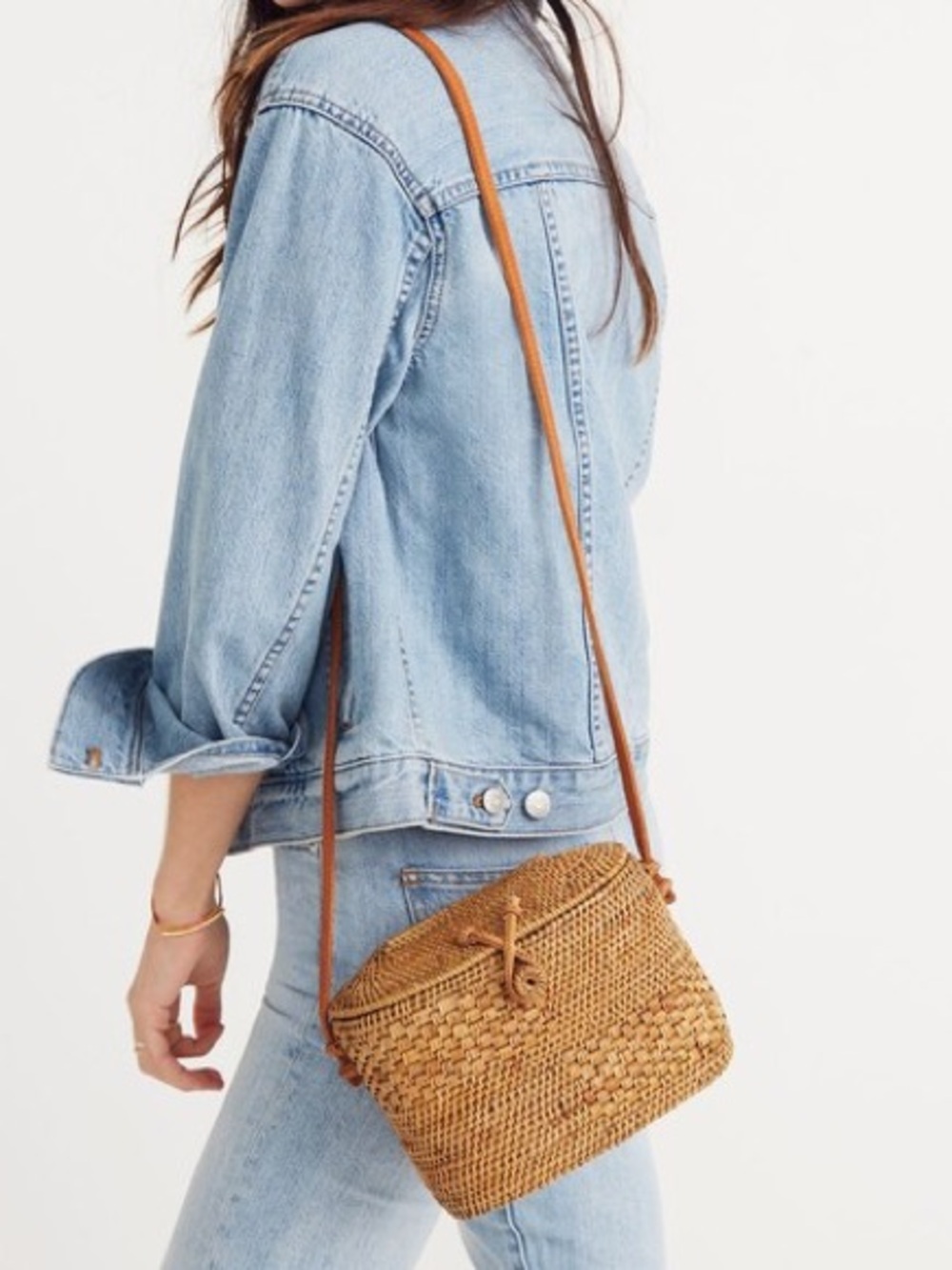 Folk Fortune x Madewell Hand Woven Rattan Bali Bag - EUC - Picture 3 of 12